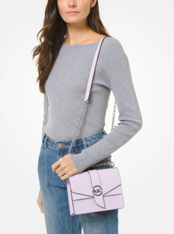 Damske Spojková Taška Michael Kors Greenwich Small Saffiano Leather Svetlo Ruzove - Kabelky Michael Kors Outlet | SUAWL-1609